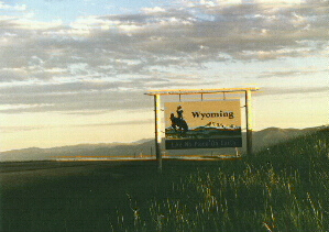 Eastbound I-90 entrance to Wyoming, northwest of Sheridan